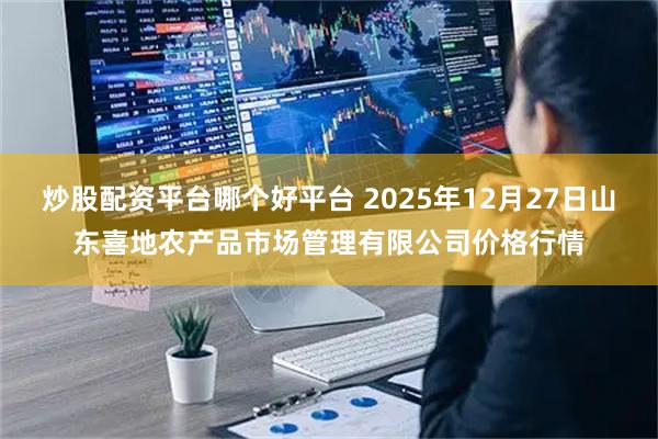 炒股配资平台哪个好平台 2025年12月27日山东喜地农产品市场管理有限公司价格行情